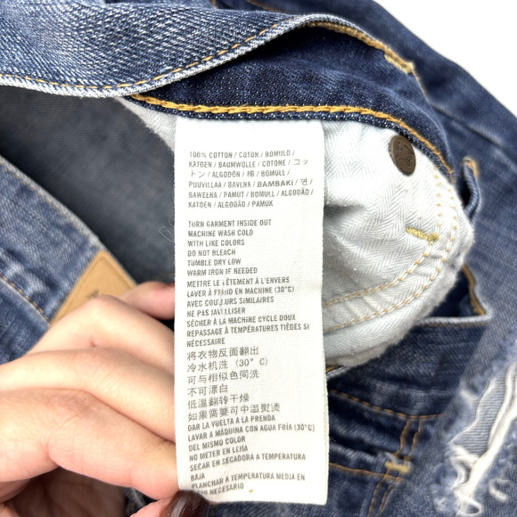 2016 Abercrombie & Fitch EMMA Medium Wash Distressed Bootcut Denim Jeans 31x29" - Picture 6 of 15